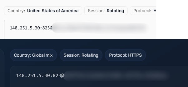 ProxySight and Ghostealth showing identical proxy endpoints
